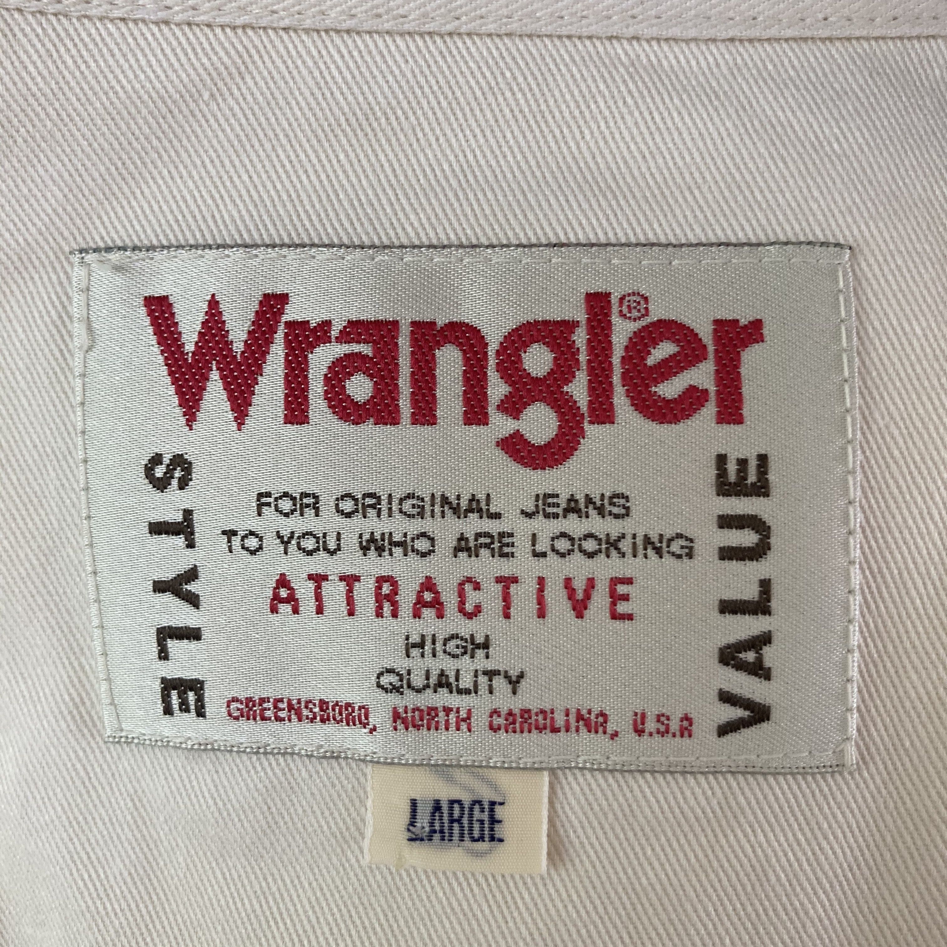 Wrangler 🔥LAST PRICE🔥 Wrangler White Denim Zipper Casual Jacket Size US L / EU 52-54 / 3 - 10 Thumbnail