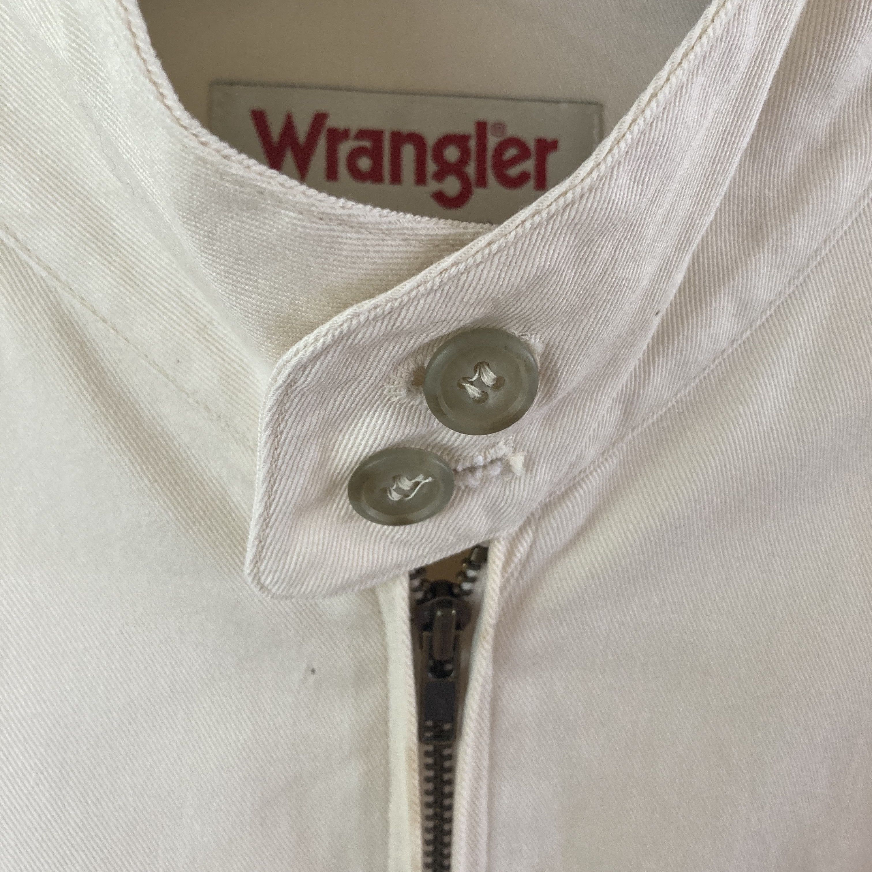 Wrangler 🔥LAST PRICE🔥 Wrangler White Denim Zipper Casual Jacket Size US L / EU 52-54 / 3 - 6 Thumbnail