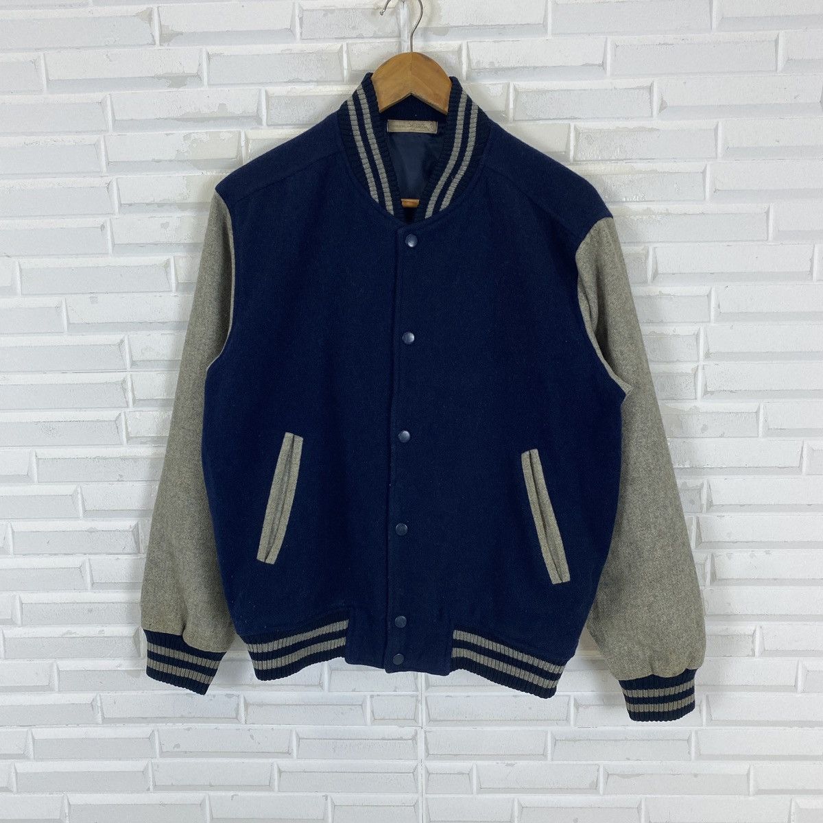 Japanese Brand Japanese Wool Varsity Jacket Size US M / EU 48-50 / 2 - 2 Thumbnail