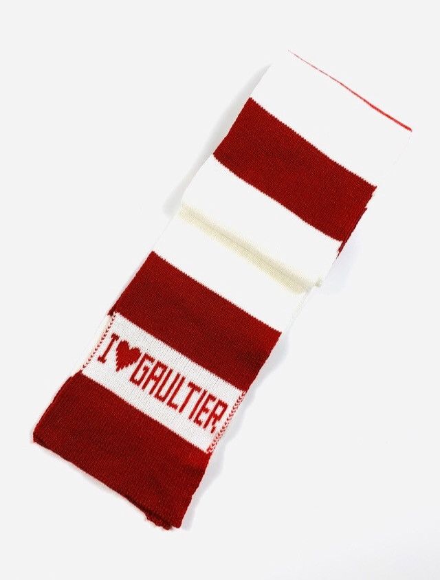 Jean Paul Gaultier Rare Jean Paul Gaultier Striped Scarf I Love Gaultier Size ONE SIZE - 1 Thumbnail