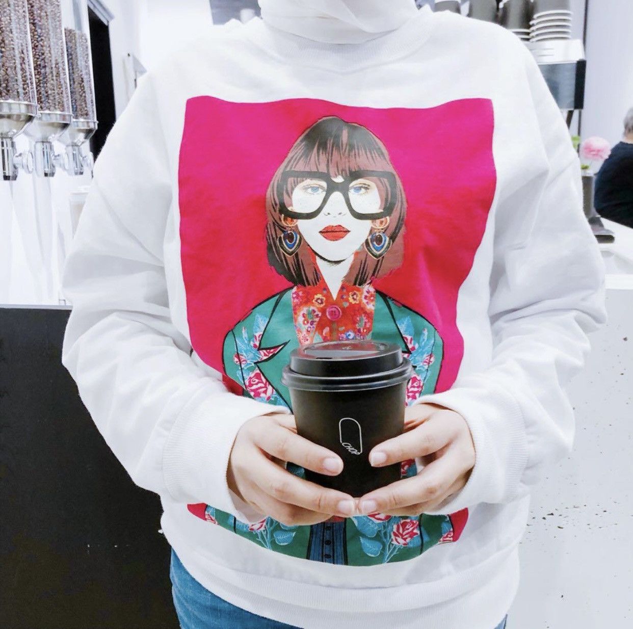 Designer × Zara 🔥LAST PRICE🔥 Zara Designer Printed Sweater Size M / US 6-8 / IT 42-44 - 3 Thumbnail