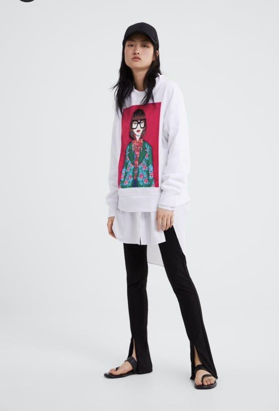 Designer × Zara 🔥LAST PRICE🔥 Zara Designer Printed Sweater Size M / US 6-8 / IT 42-44 - 1 Thumbnail