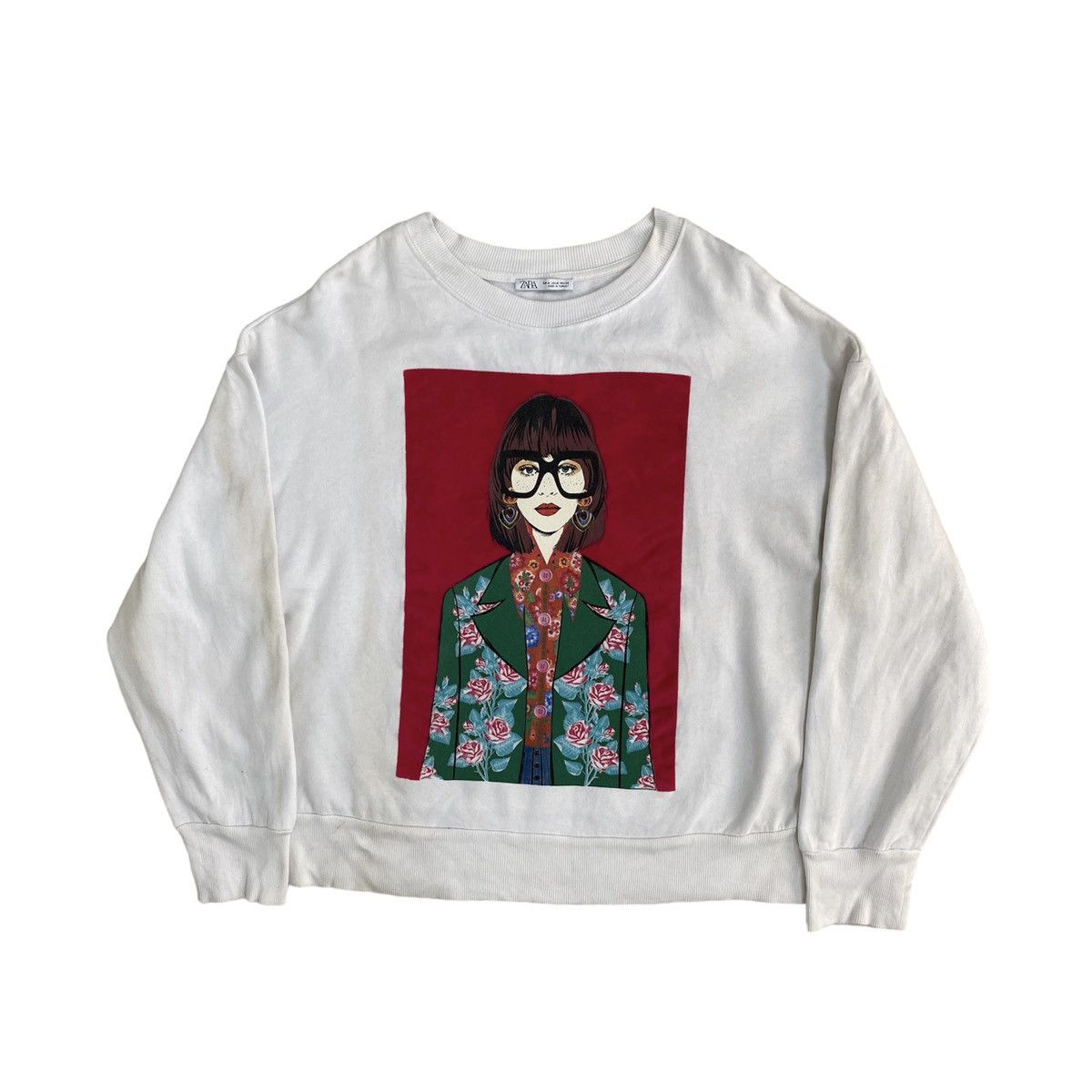 Designer × Zara 🔥LAST PRICE🔥 Zara Designer Printed Sweater Size M / US 6-8 / IT 42-44 - 5 Thumbnail