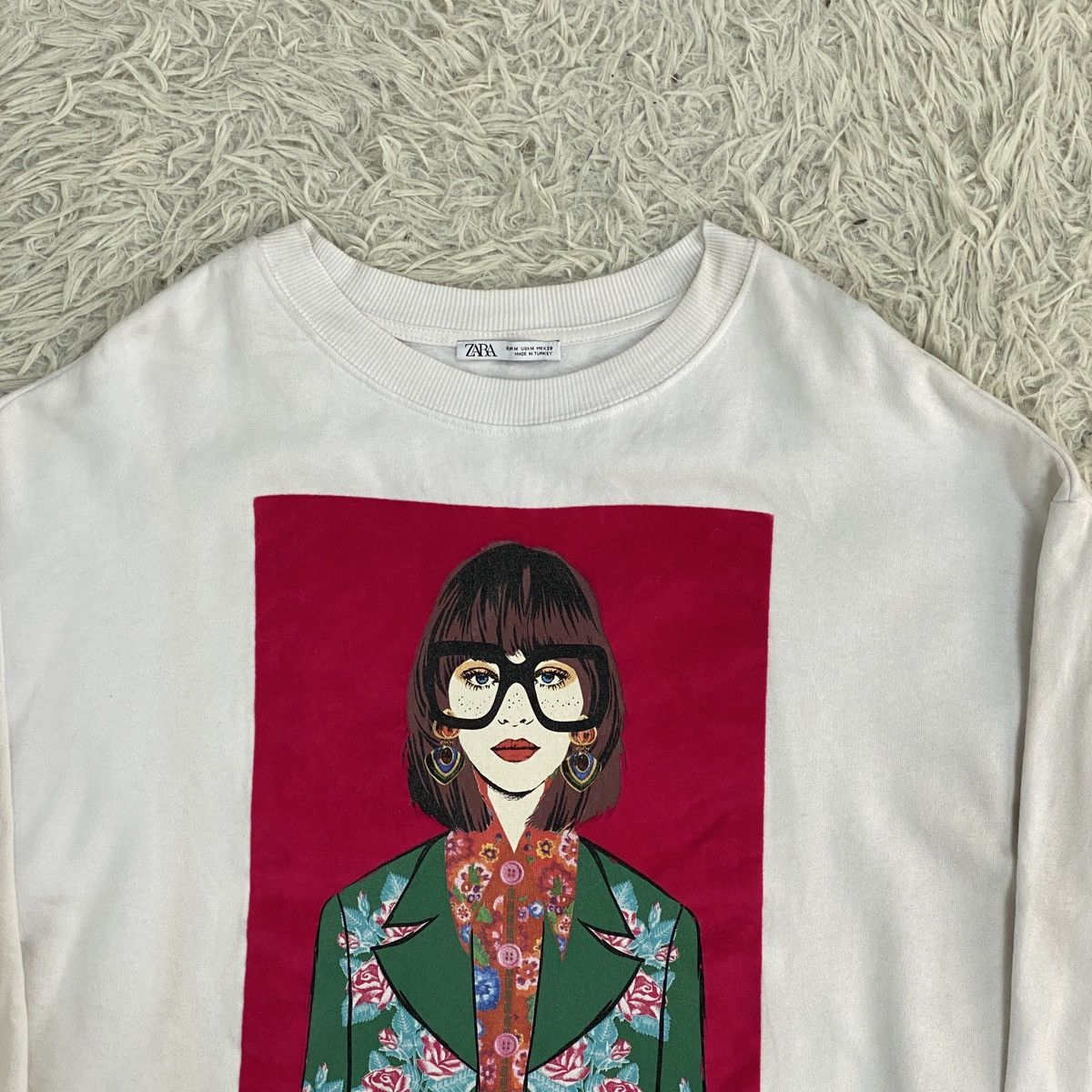 Designer × Zara 🔥LAST PRICE🔥 Zara Designer Printed Sweater Size M / US 6-8 / IT 42-44 - 8 Thumbnail