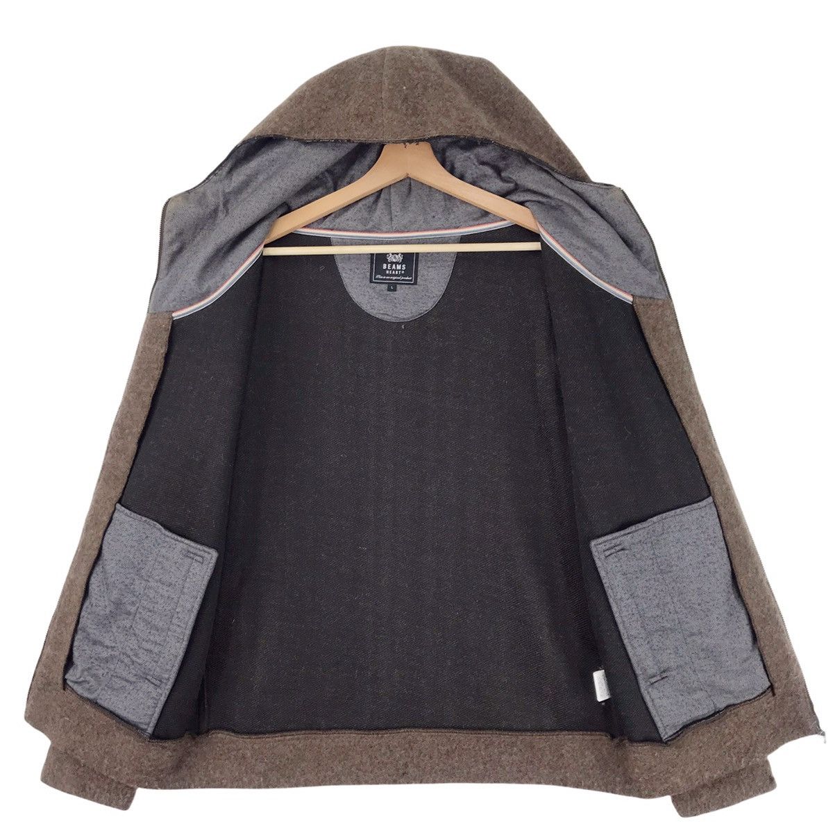 Beams Plus Beams Heart Wool Hoodie Jacket Size US M / EU 48-50 / 2 - 6 Thumbnail