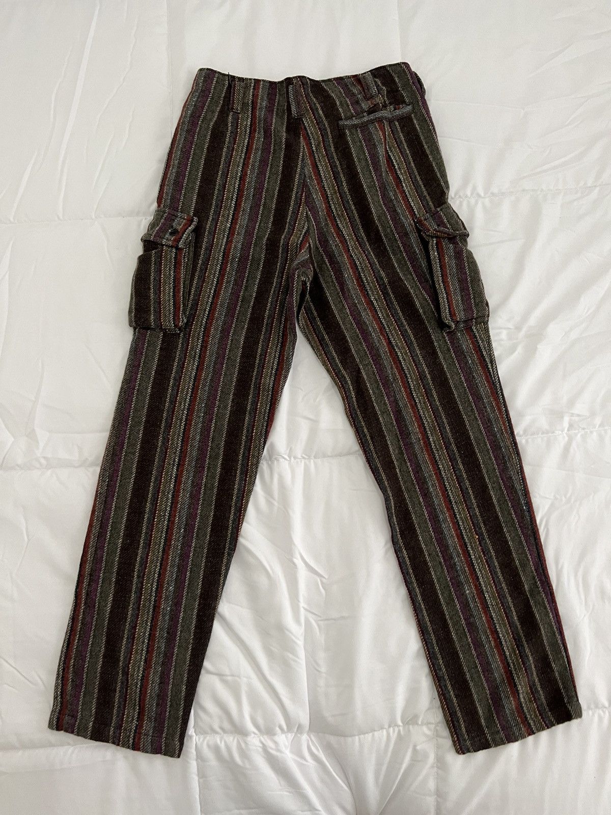 Japanese Brand Japanese Brand Amateur Stripe Cargo Wool Kapital Style Size US 29 - 2 Thumbnail