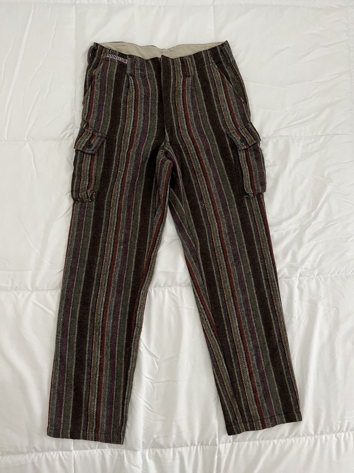 Japanese Brand Japanese Brand Amateur Stripe Cargo Wool Kapital Style Size US 29 - 1 Thumbnail