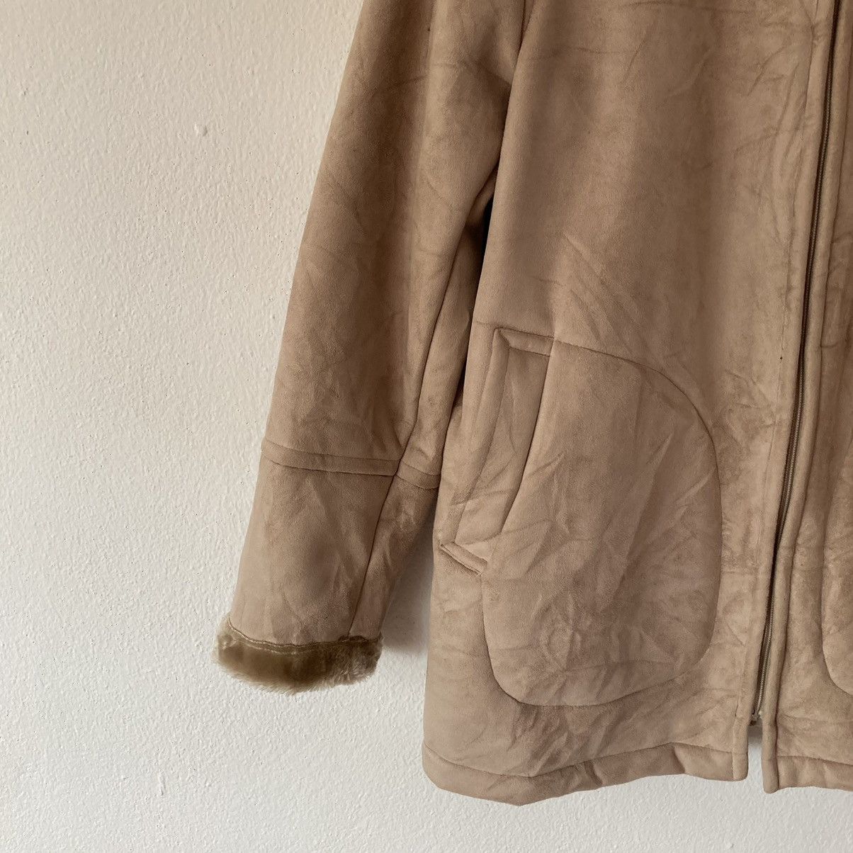 Kansai Yamamoto Shearling Suede Jacket