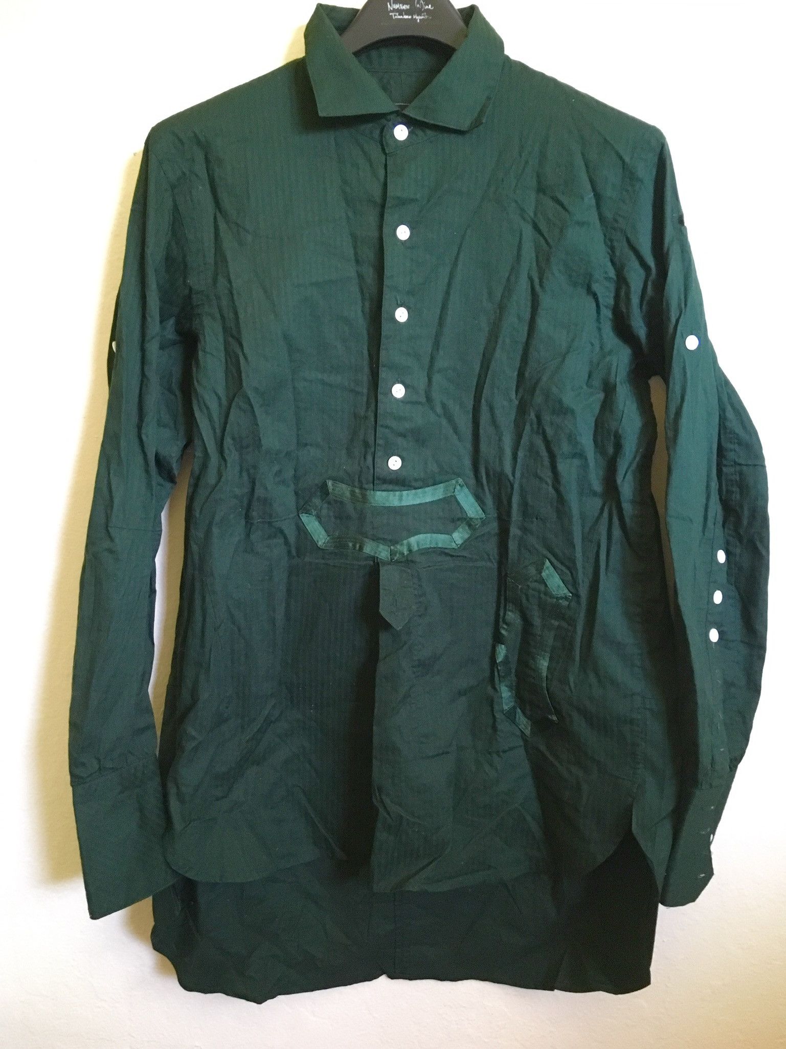 Number (N)ine Number Nine 2009 s/s “Lonesome Heroes” green dress shirt Size US M / EU 48-50 / 2 - 1 Thumbnail