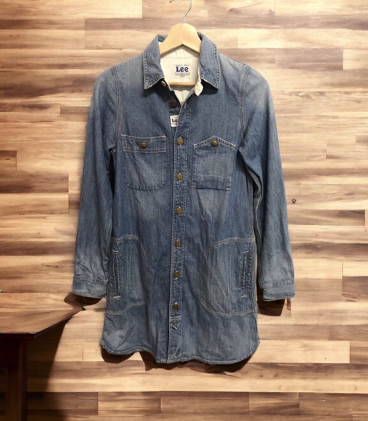 image of Lee Union Made Denim Jacket in Blue, Women's (Size Small)