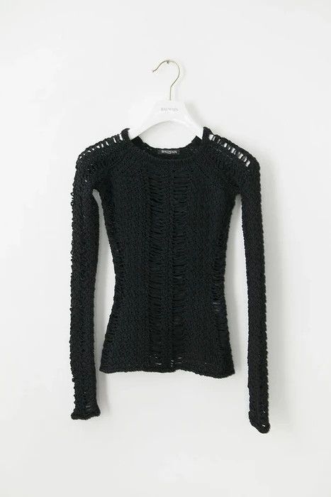 Balmain open-knit sweater Size XS / US 0-2 / IT 36-38 - 3 Thumbnail