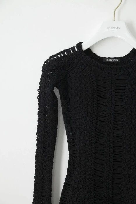 Balmain open-knit sweater Size XS / US 0-2 / IT 36-38 - 4 Thumbnail