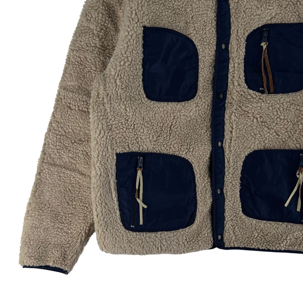 Japanese Brand VINTAGE NEEDLE POINT JAPAN FLEECE SHERPA JACKET Size US M / EU 48-50 / 2 - 3 Thumbnail