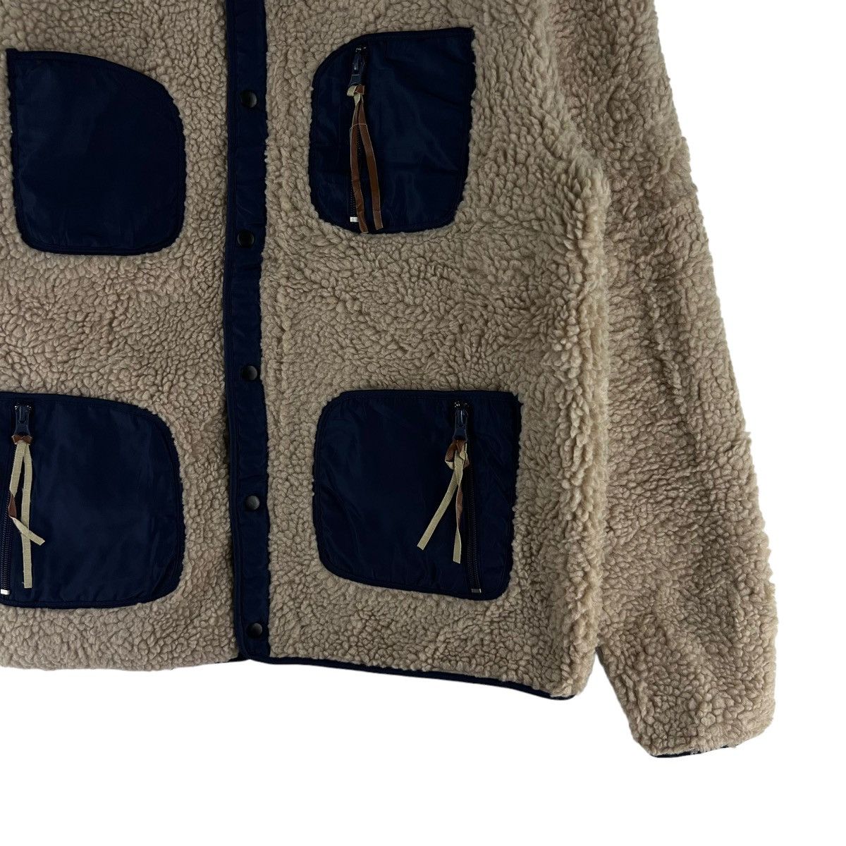 Japanese Brand VINTAGE NEEDLE POINT JAPAN FLEECE SHERPA JACKET Size US M / EU 48-50 / 2 - 4 Thumbnail