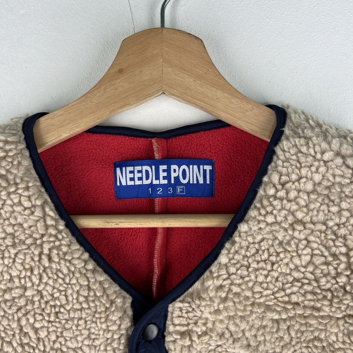 Japanese Brand VINTAGE NEEDLE POINT JAPAN FLEECE SHERPA JACKET Size US M / EU 48-50 / 2 - 9 Thumbnail