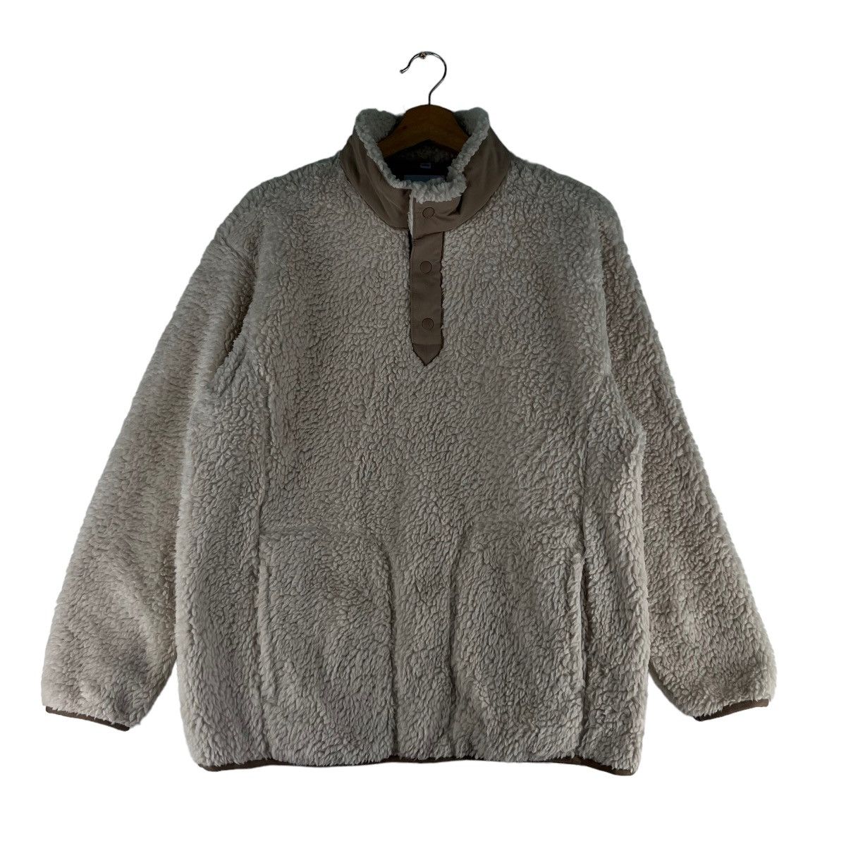VINTAGE FLEECE SHERPA JACKET WHITE MOUNTAINEERING JAPAN MADE