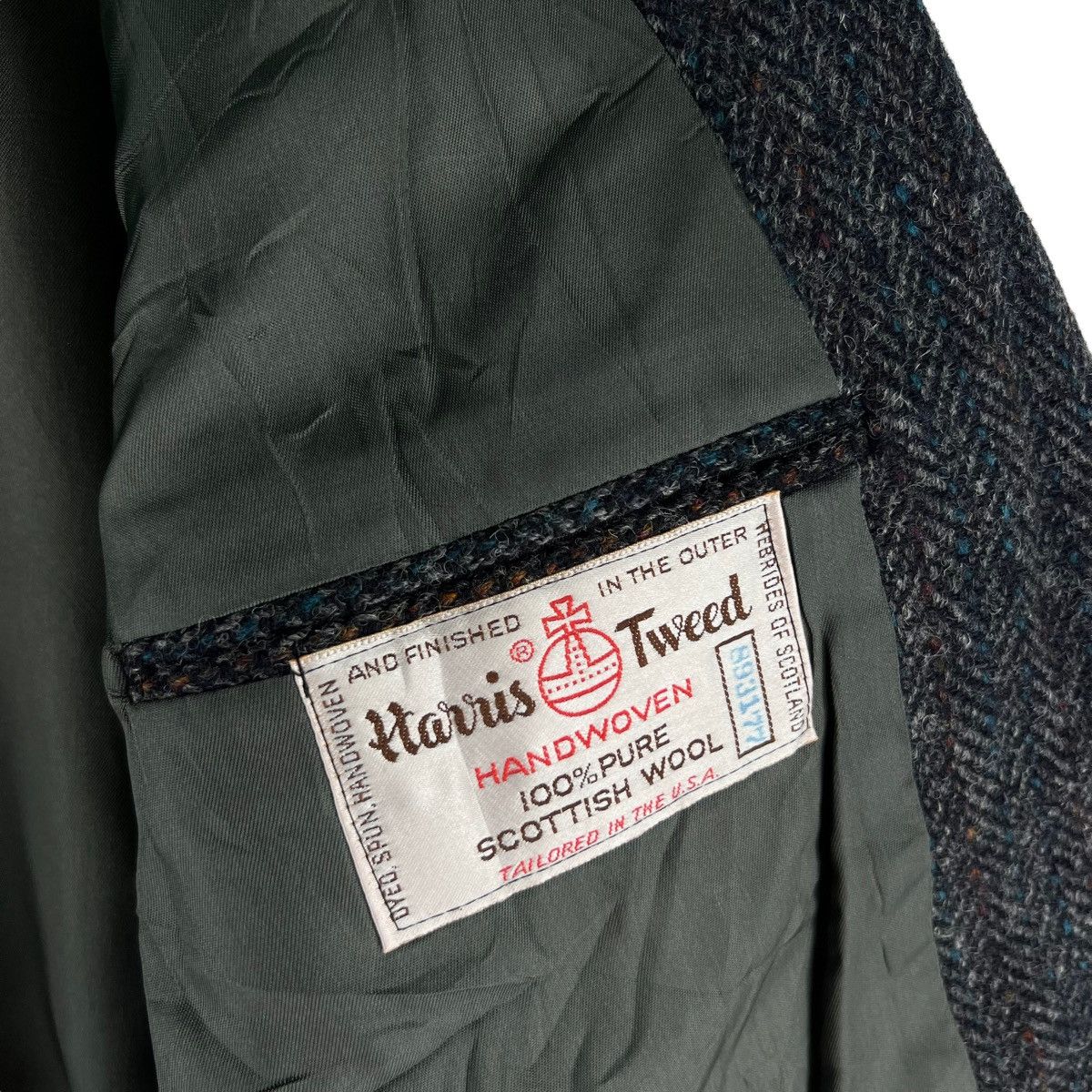 Harris Tweed VINTAGE HARRIS TWEED WOOL JACKET DOUBLE BREAST Size US M / EU 48-50 / 2 - 9 Thumbnail