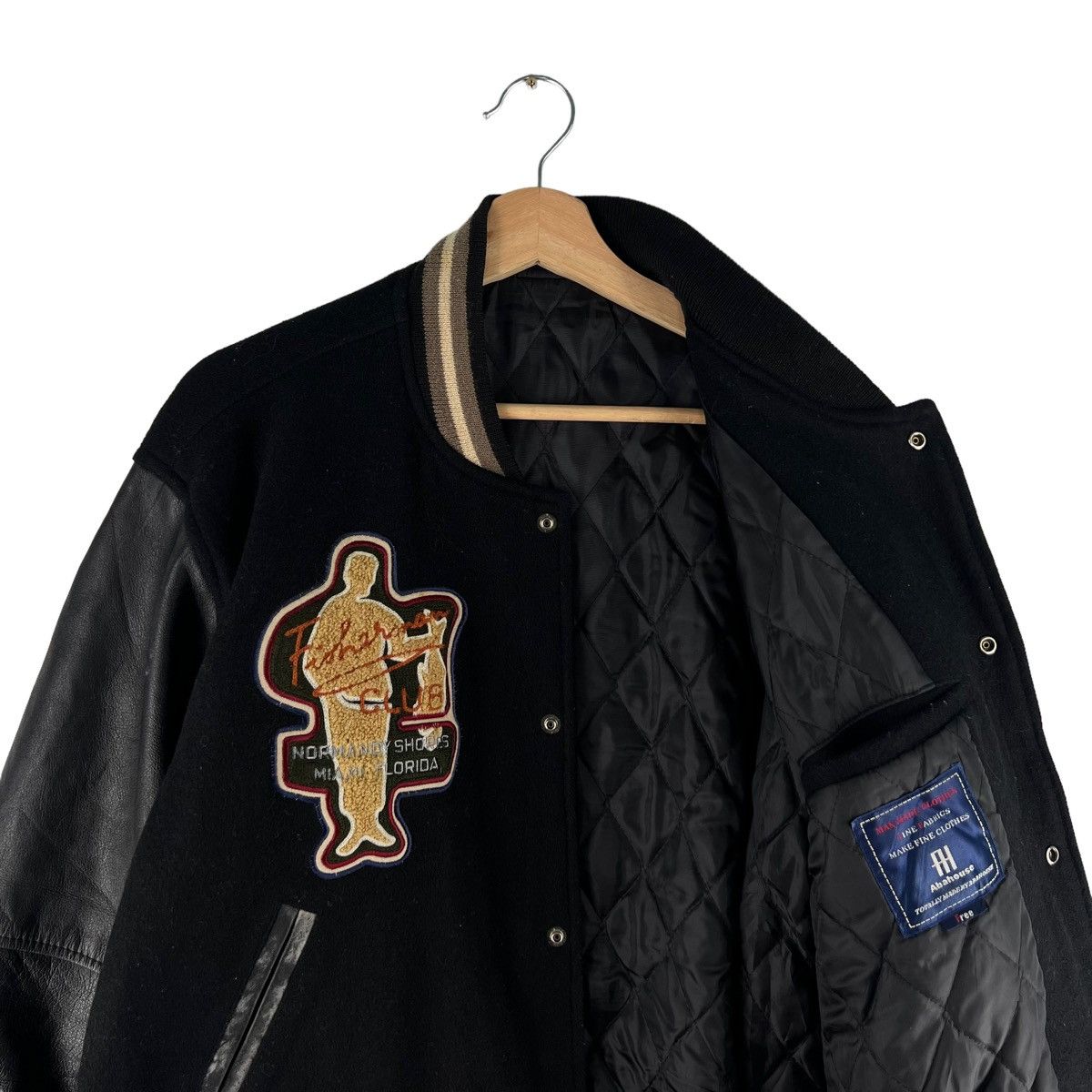 Japanese Brand VINTAGE VARSITY JACKET ABAH HOUSE LEATHER INSPIRED RAFFSIMON Size US L / EU 52-54 / 3 - 10 Thumbnail
