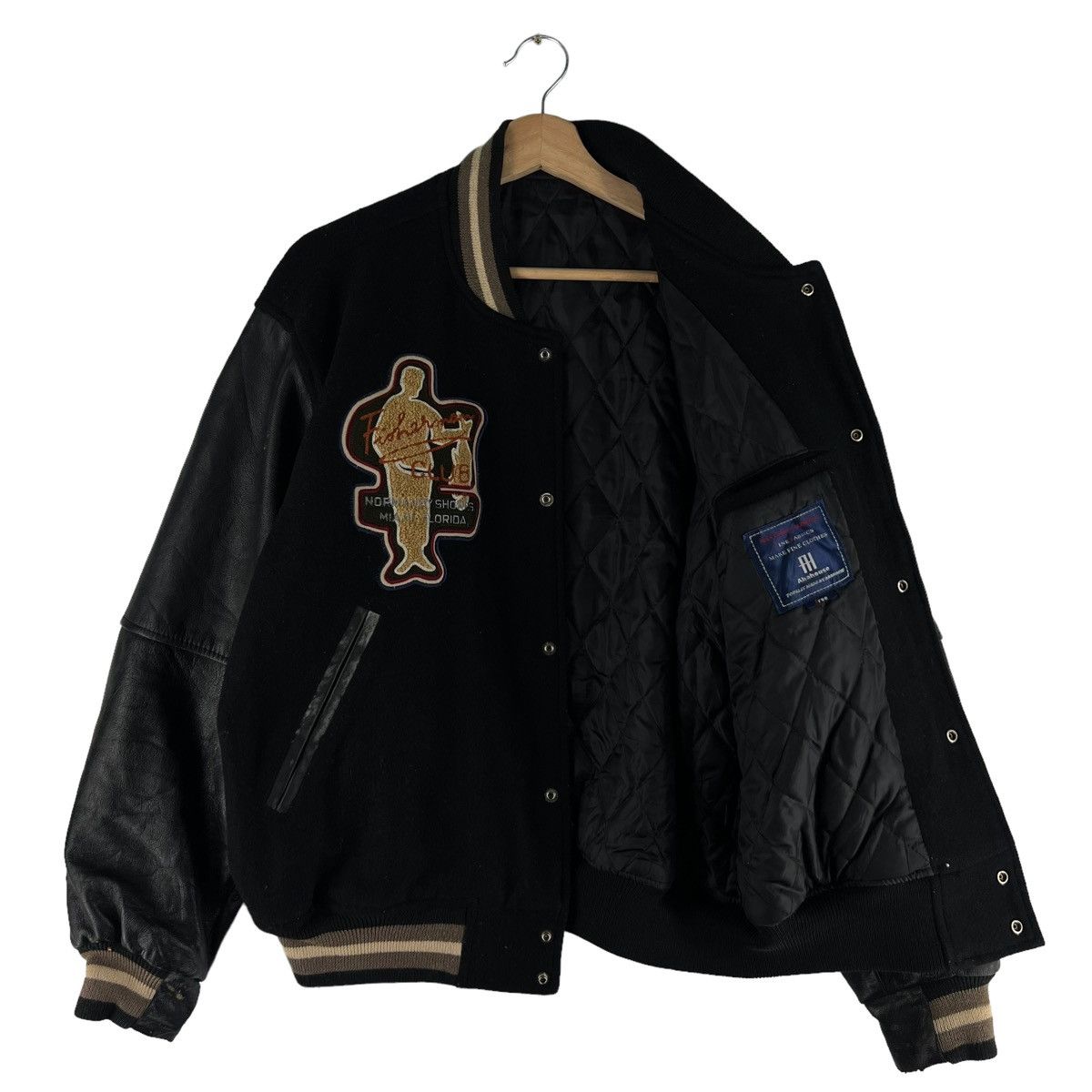 Japanese Brand VINTAGE VARSITY JACKET ABAH HOUSE LEATHER INSPIRED RAFFSIMON Size US L / EU 52-54 / 3 - 6 Thumbnail