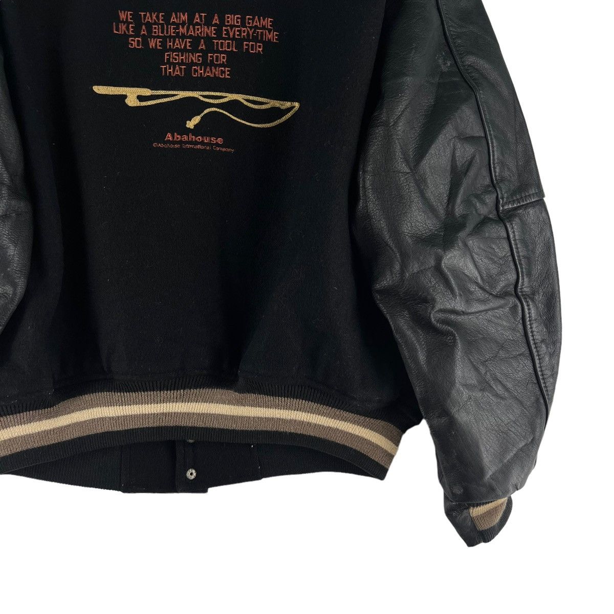 Japanese Brand VINTAGE VARSITY JACKET ABAH HOUSE LEATHER INSPIRED RAFFSIMON Size US L / EU 52-54 / 3 - 9 Thumbnail