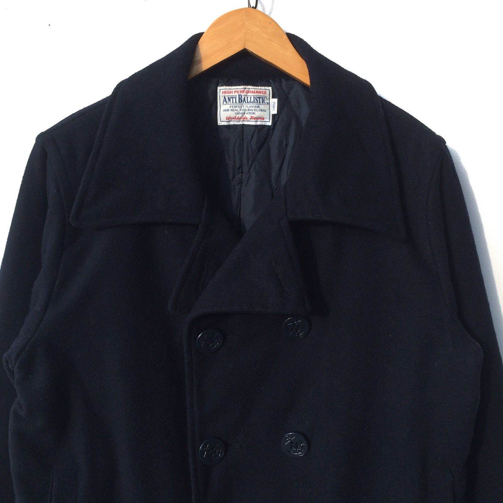Japanese Brand Japan Made ANTI-BALLISTIC Double Breasted Wool Jacket Size US L / EU 52-54 / 3 - 2 Thumbnail
