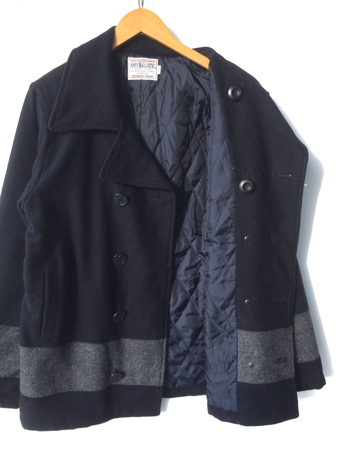 Japanese Brand Japan Made ANTI-BALLISTIC Double Breasted Wool Jacket Size US L / EU 52-54 / 3 - 10 Thumbnail