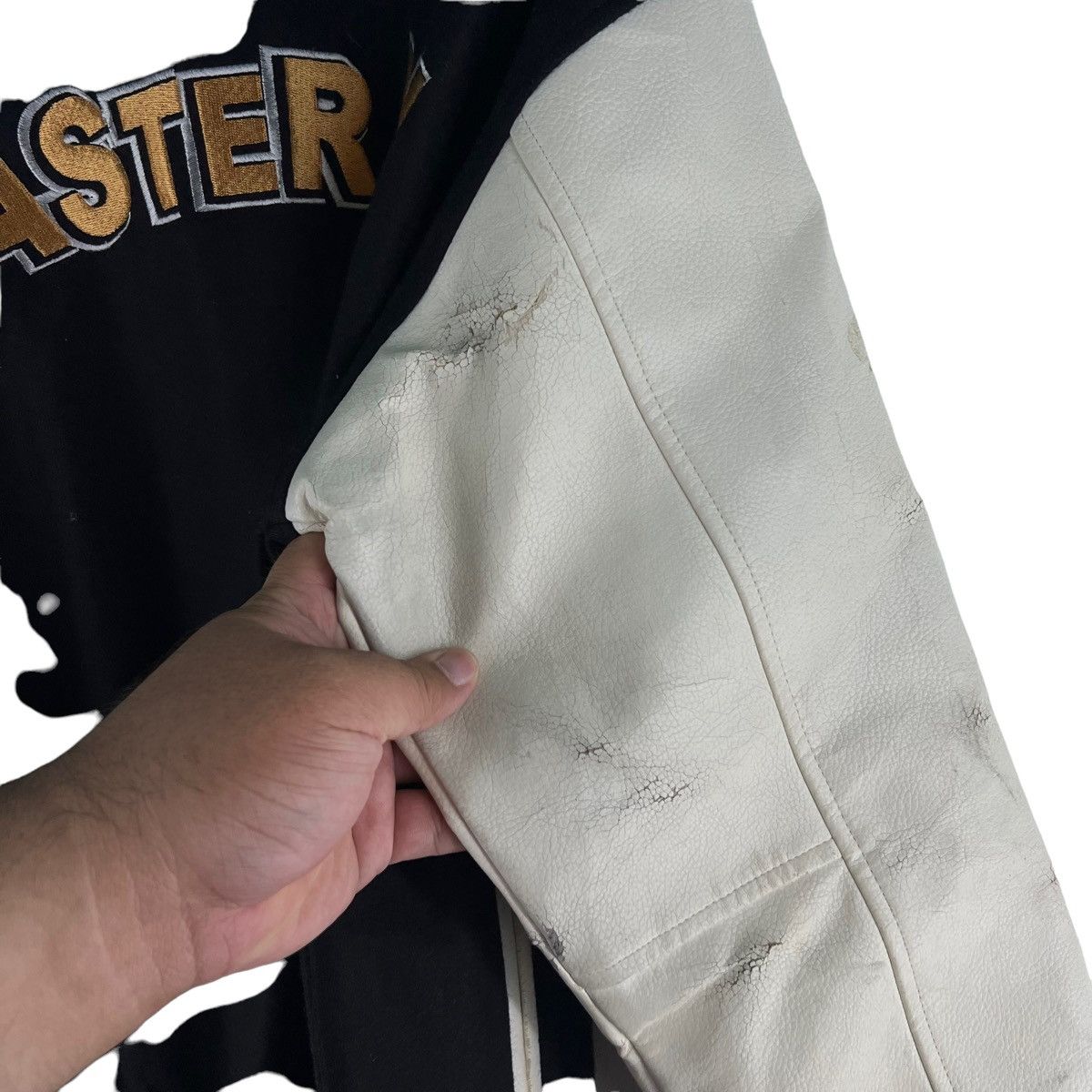 Vintage VINTAGE VARSITY JACKET MASTER X BIG LOGO LEATHER Size US L / EU 52-54 / 3 - 7 Thumbnail