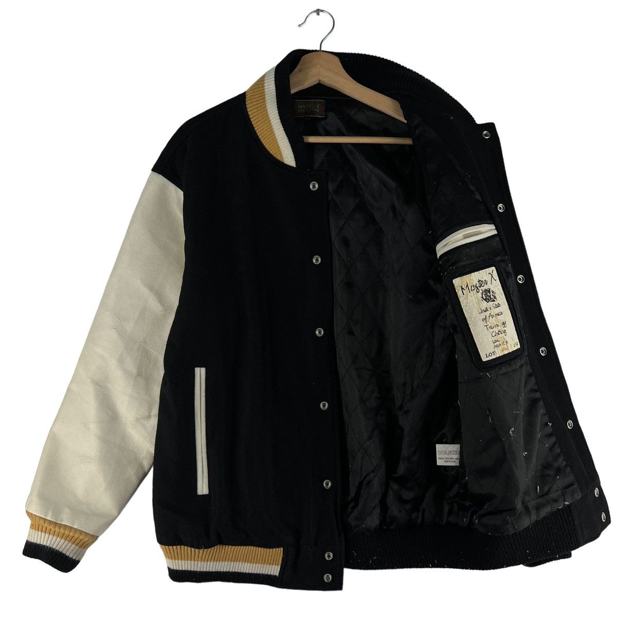 Vintage VINTAGE VARSITY JACKET MASTER X BIG LOGO LEATHER Size US L / EU 52-54 / 3 - 10 Thumbnail
