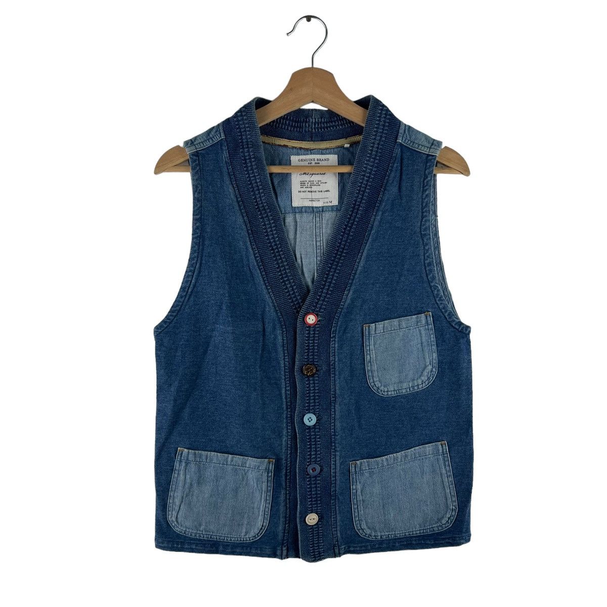 Indigo VINTAGE VEST M2SQUARED INSPECTOR DESIGN DENIM ISSEY MIYAKE Size US M / EU 48-50 / 2 - 1 Thumbnail