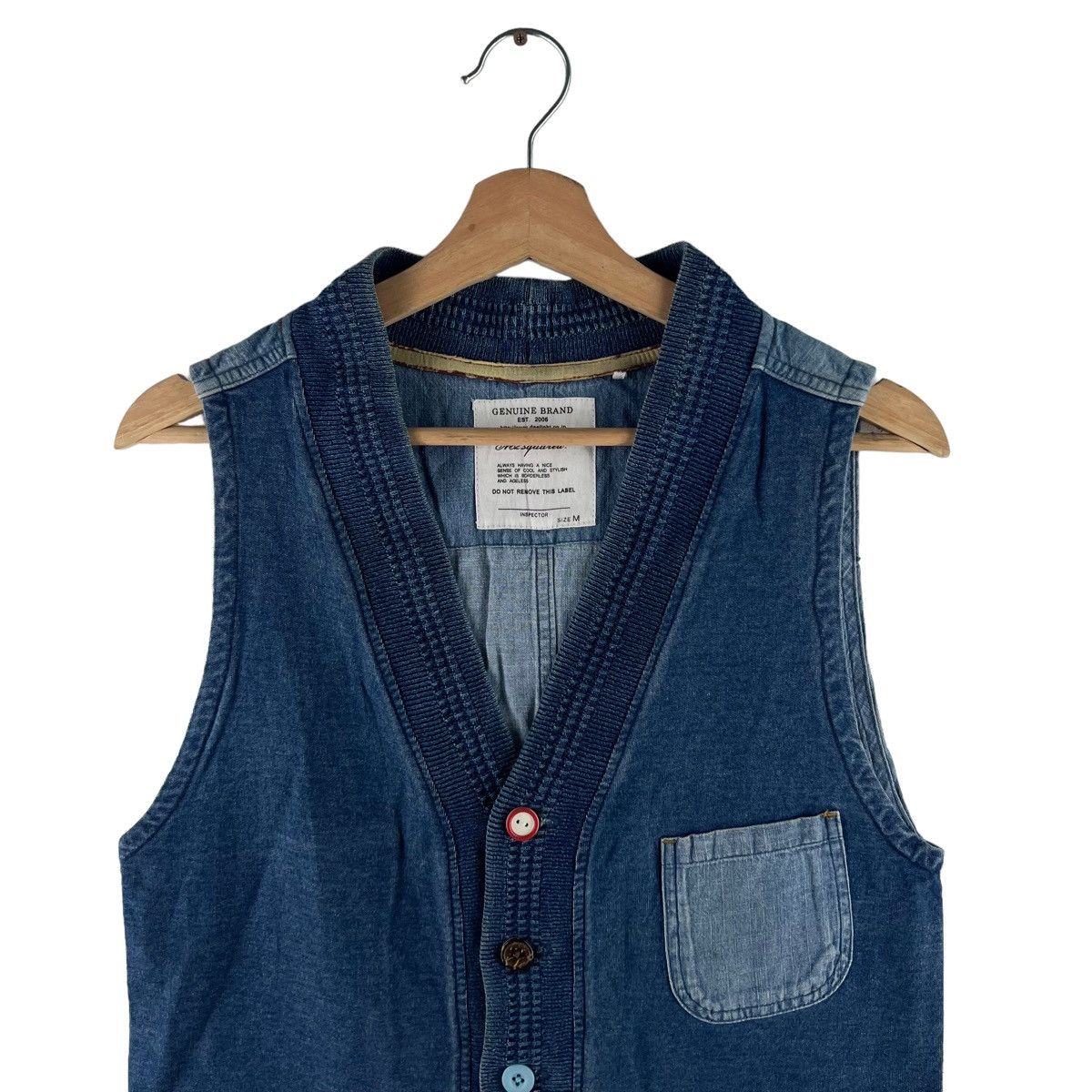 Indigo VINTAGE VEST M2SQUARED INSPECTOR DESIGN DENIM ISSEY MIYAKE Size US M / EU 48-50 / 2 - 2 Thumbnail
