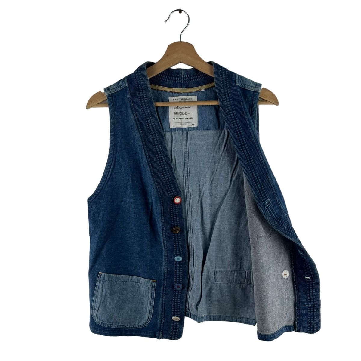 Indigo VINTAGE VEST M2SQUARED INSPECTOR DESIGN DENIM ISSEY MIYAKE Size US M / EU 48-50 / 2 - 6 Thumbnail