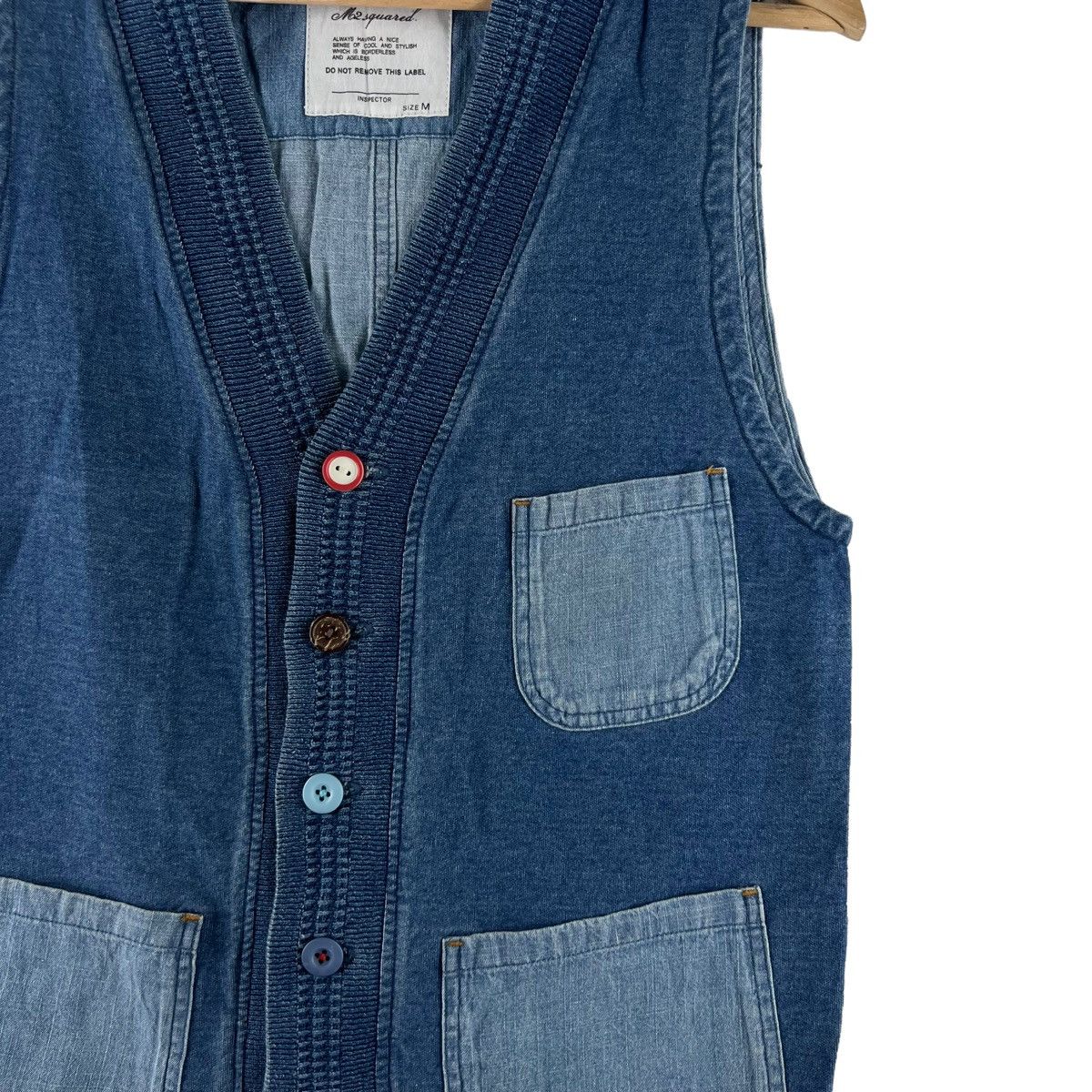 Indigo VINTAGE VEST M2SQUARED INSPECTOR DESIGN DENIM ISSEY MIYAKE Size US M / EU 48-50 / 2 - 4 Thumbnail