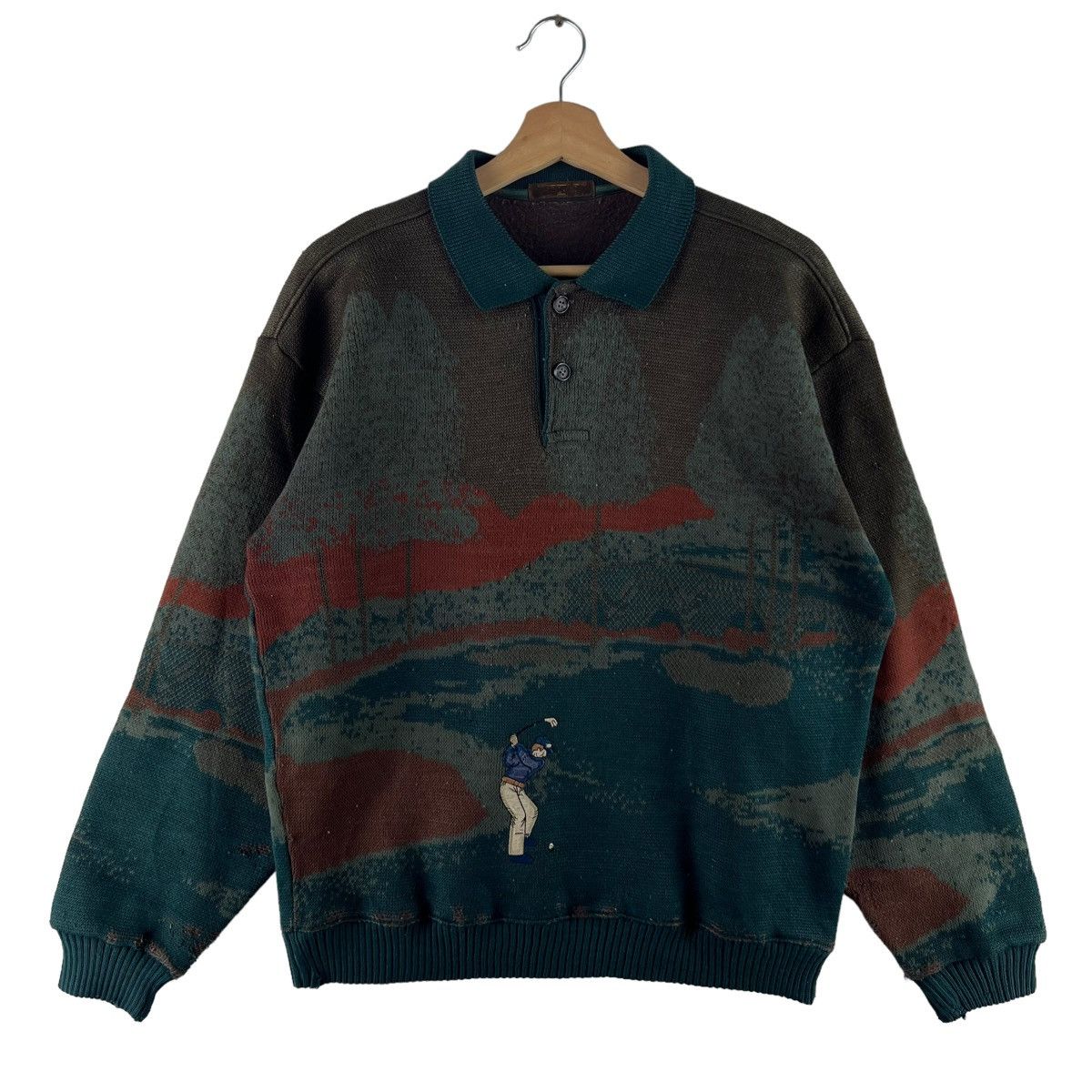 VINTAGE COLLAR SWEATSHIRT BIG LOGO RARE DESIGN OVERPRINT