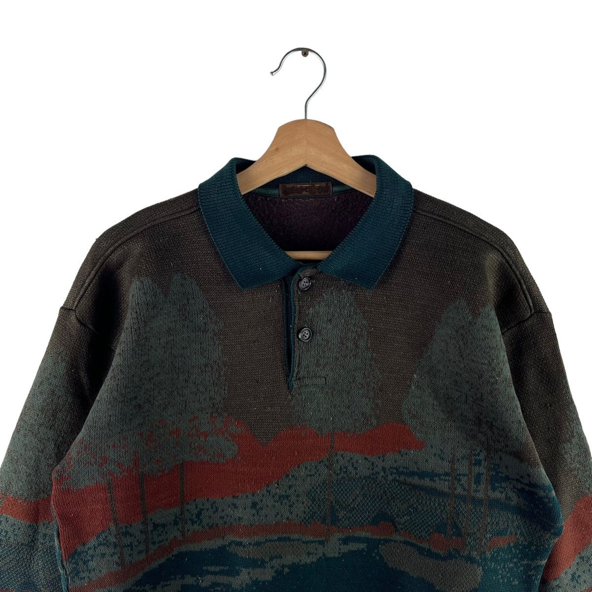 Japanese Brand VINTAGE COLLAR SWEATSHIRT BIG LOGO RARE DESIGN OVERPRINT Size US M / EU 48-50 / 2 - 2 Thumbnail
