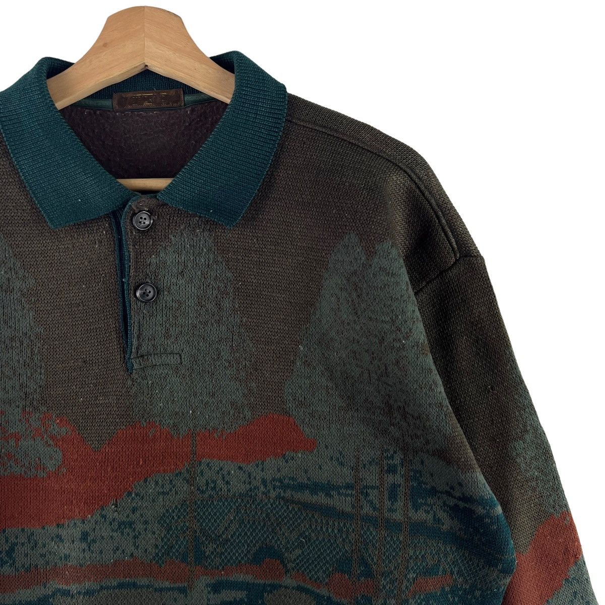 Japanese Brand VINTAGE COLLAR SWEATSHIRT BIG LOGO RARE DESIGN OVERPRINT Size US M / EU 48-50 / 2 - 3 Thumbnail