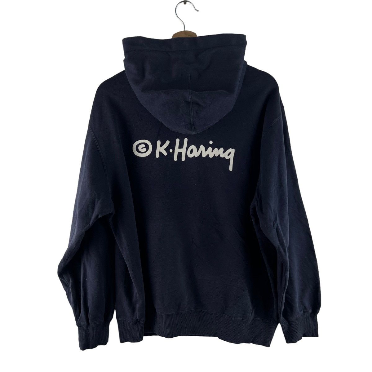 Japanese Brand VINTAGE STREETWEAR HOODIE KEITH HARING BIG LOGO Size US L / EU 52-54 / 3 - 7 Thumbnail