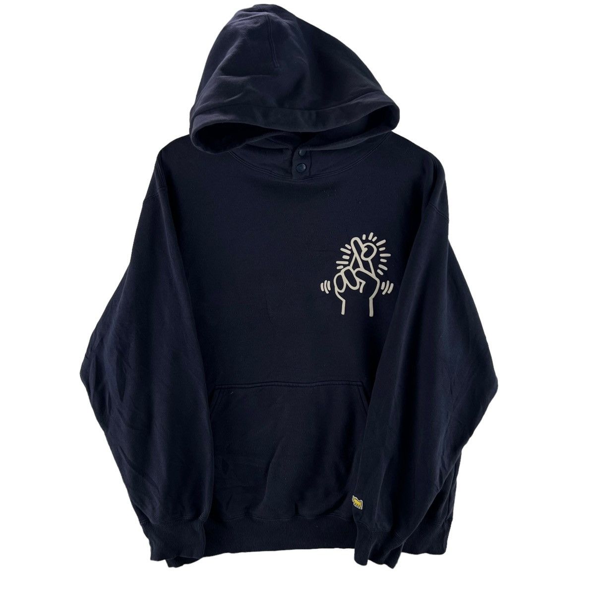 Japanese Brand VINTAGE STREETWEAR HOODIE KEITH HARING BIG LOGO Size US L / EU 52-54 / 3 - 1 Thumbnail