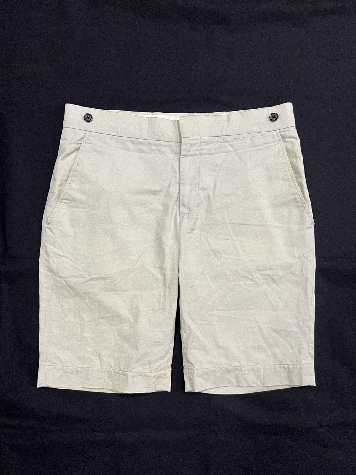 Hermes GRAIL🔥90s Hermes Margiela Button Suspender Leather Shorts Size US 31 - 3 Thumbnail