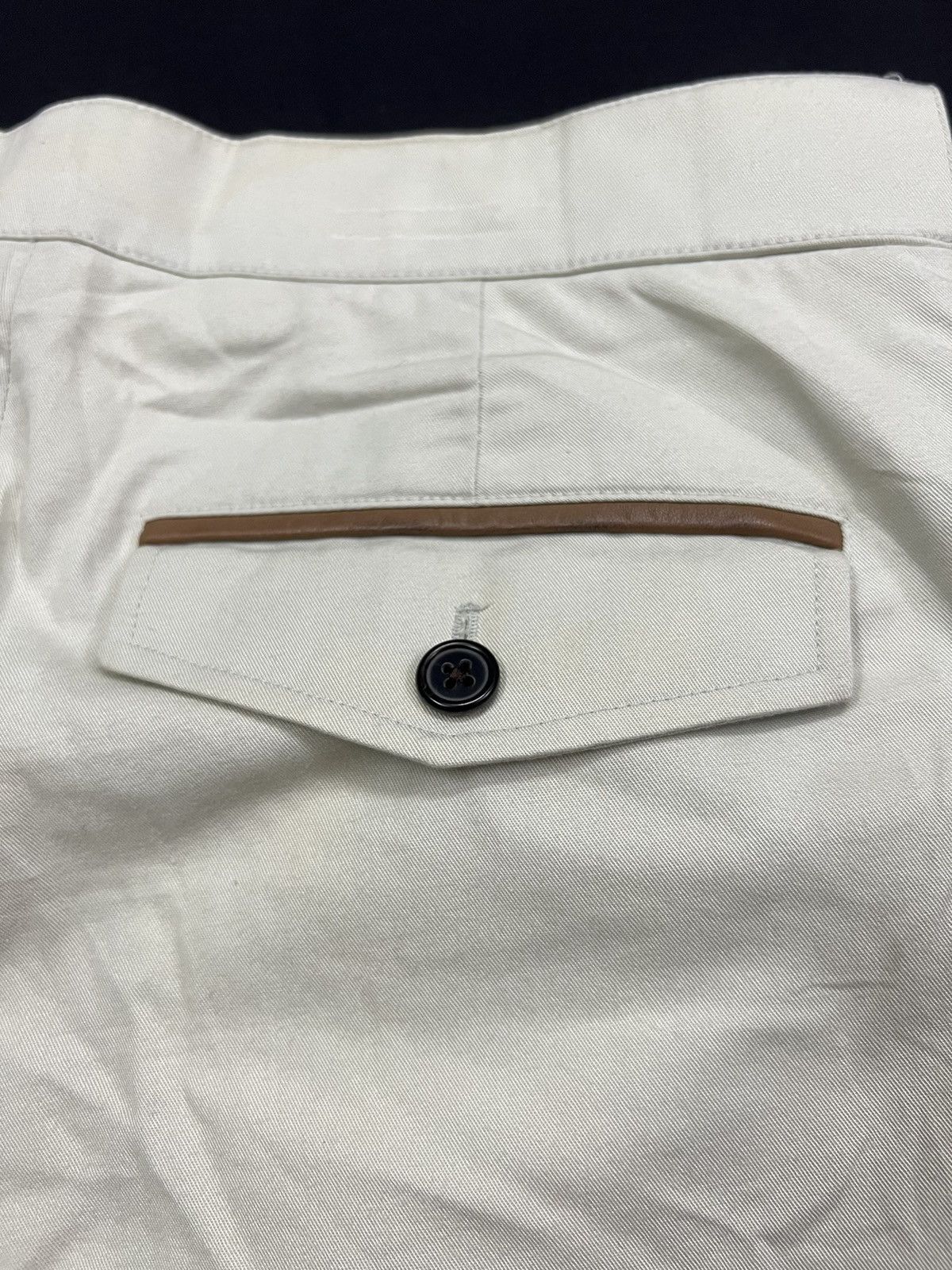 Hermes GRAIL🔥90s Hermes Margiela Button Suspender Leather Shorts Size US 31 - 5 Thumbnail