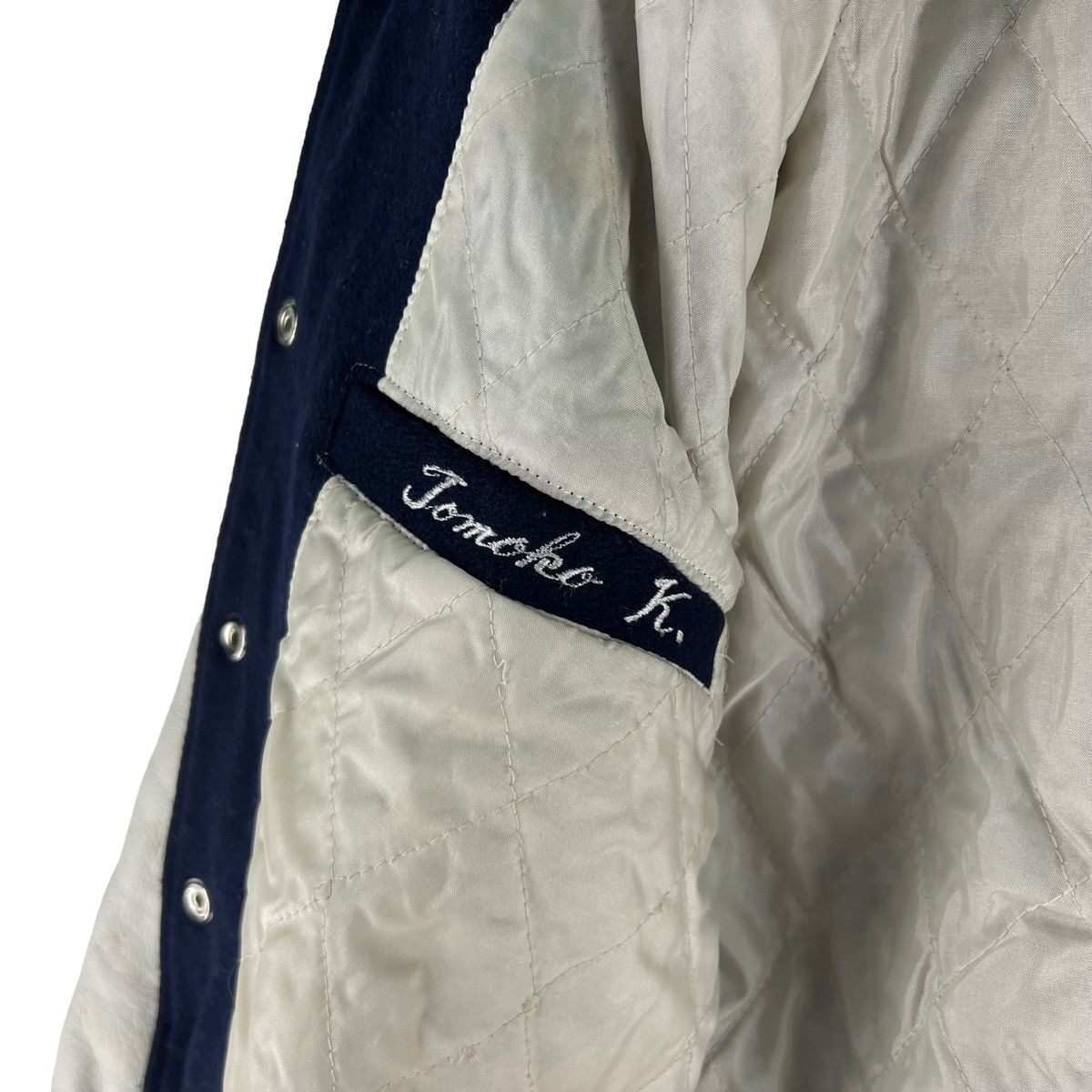 Japanese Brand VINTAGE VARSITY JACKET DOVE COMPANY BIG LOGO LEATHER Size US M / EU 48-50 / 2 - 10 Thumbnail