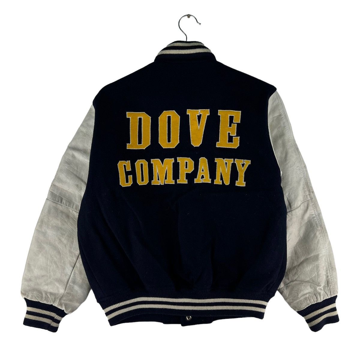 Japanese Brand VINTAGE VARSITY JACKET DOVE COMPANY BIG LOGO LEATHER Size US M / EU 48-50 / 2 - 1 Thumbnail