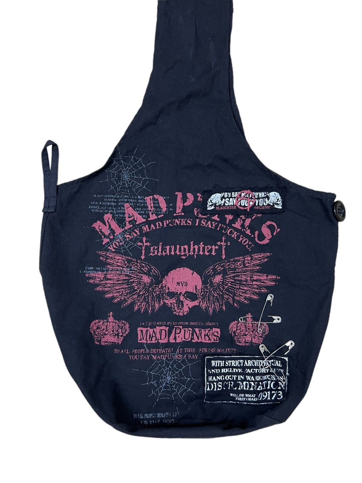 A.F.F.A. OG Mad Punks 🇯🇵 Skulls Cross Anarchy Crossbody Sling Bag Size ONE SIZE - 3 Thumbnail