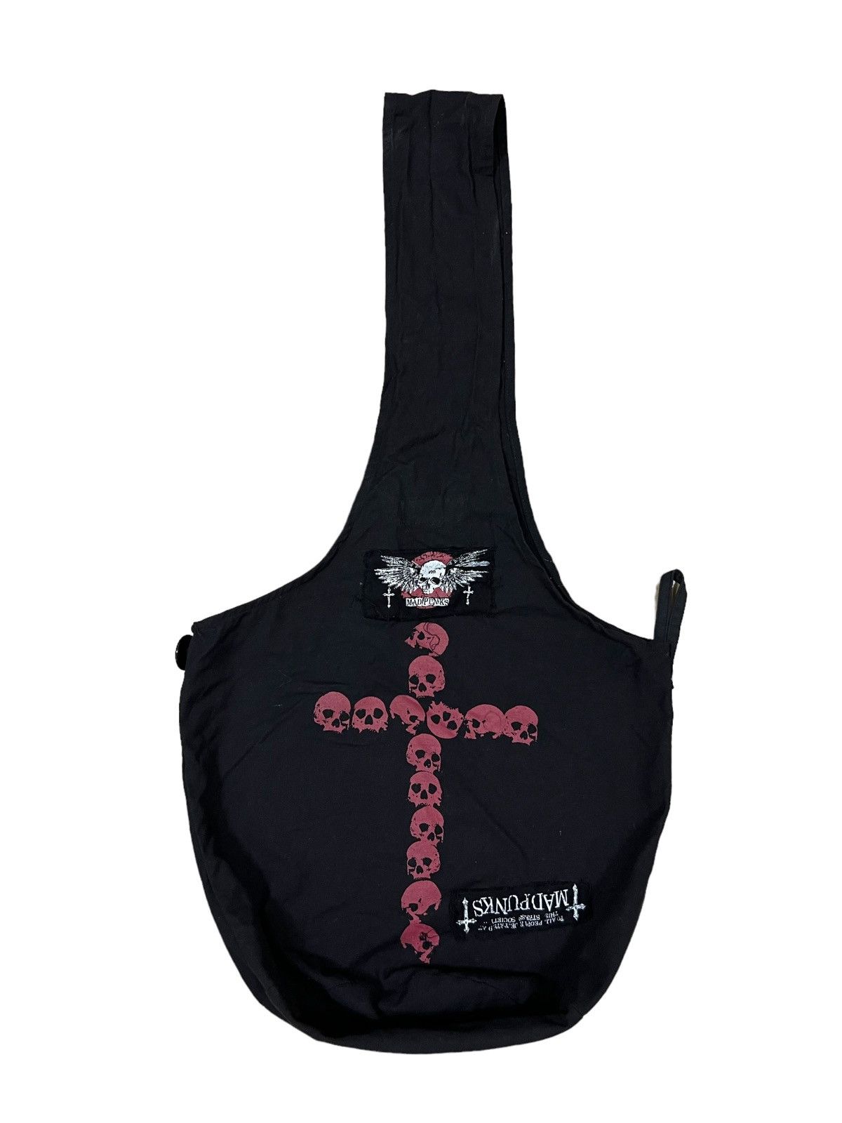 A.F.F.A. OG Mad Punks 🇯🇵 Skulls Cross Anarchy Crossbody Sling Bag Size ONE SIZE - 4 Thumbnail