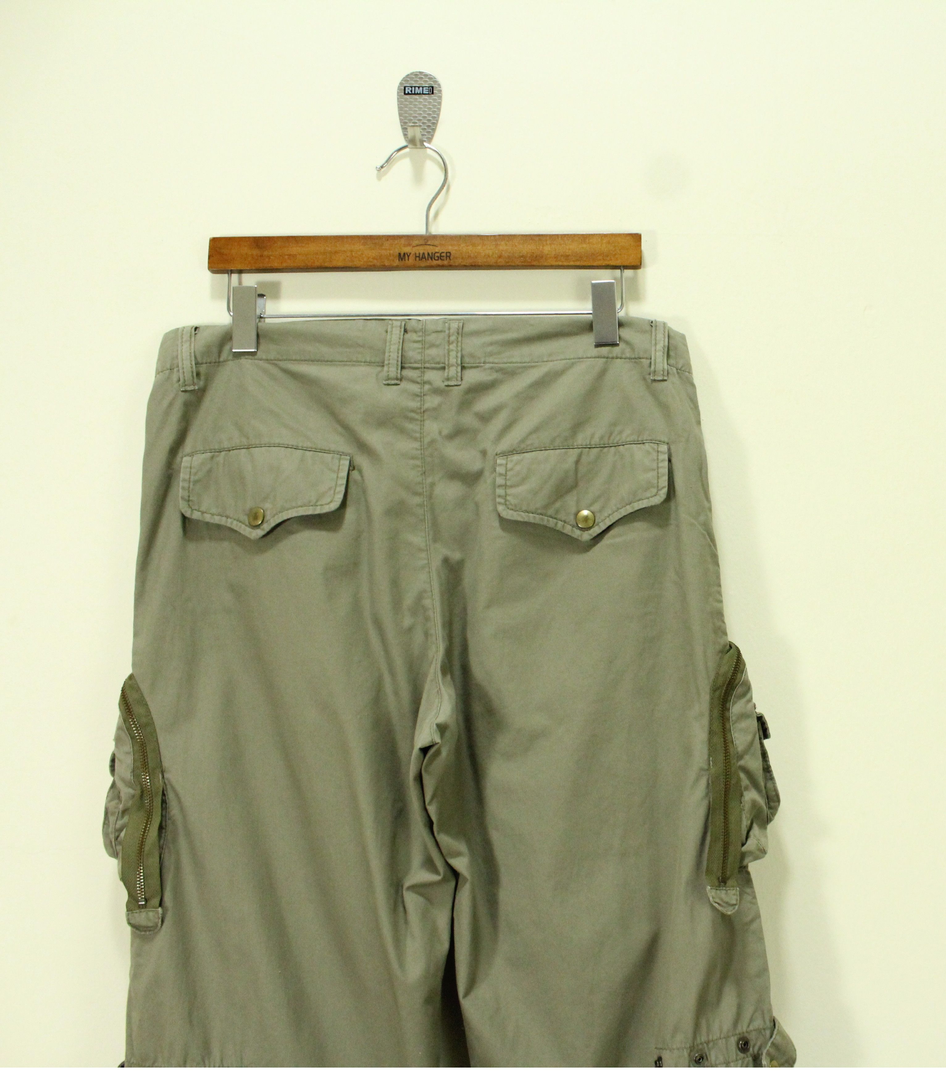 Tete Homme TETE HOMME Pants Cargo Utility Parachute Box Pockets Size US 33 - 11 Thumbnail