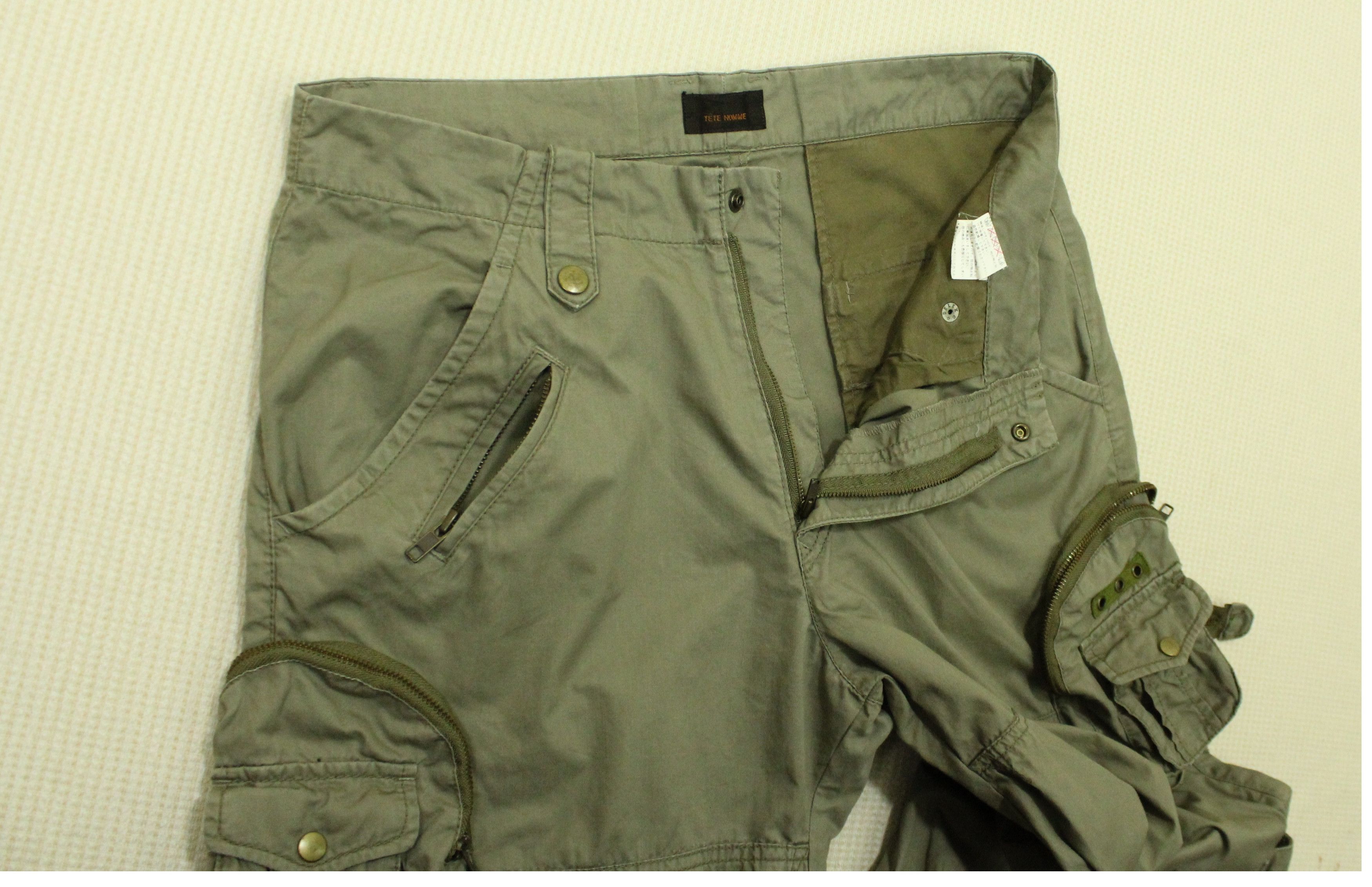 Tete Homme TETE HOMME Pants Cargo Utility Parachute Box Pockets Size US 33 - 17 Thumbnail