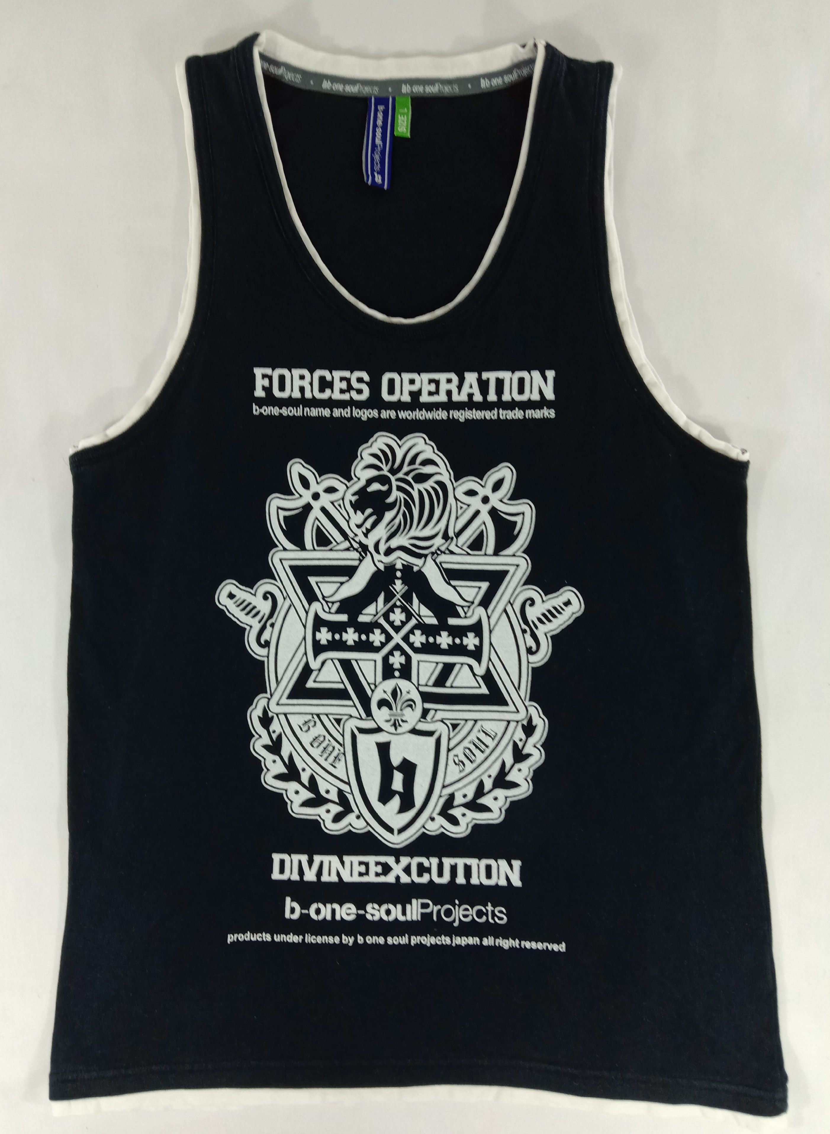Japanese Brand Vintage Divine B One Soul Project Tank Top Size US M / EU 48-50 / 2 - 1 Thumbnail