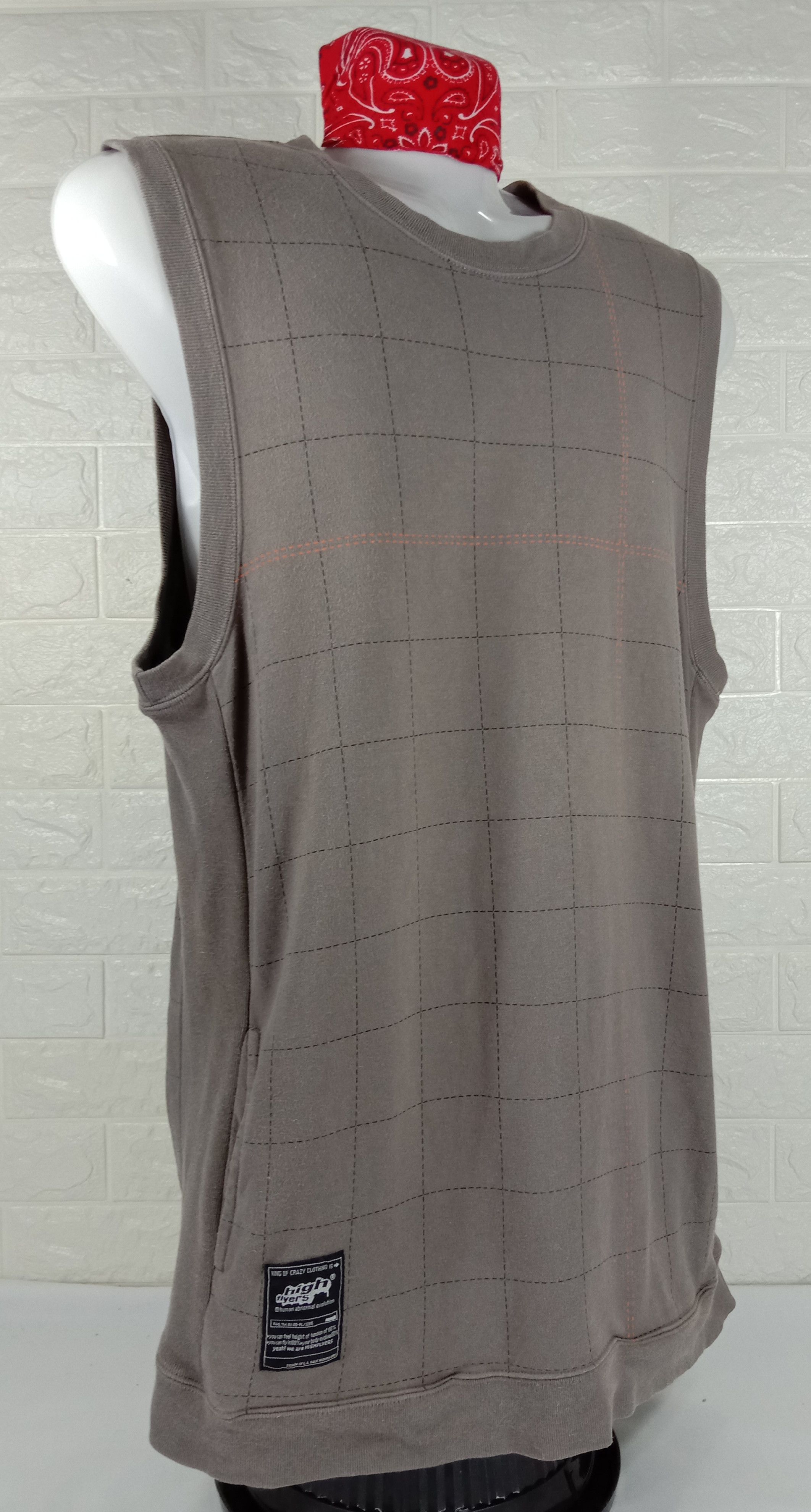 Japanese Brand Vintage Highflyers Abnormal Operation Sleeveless Shirt Size US XL / EU 56 / 4 - 2 Thumbnail