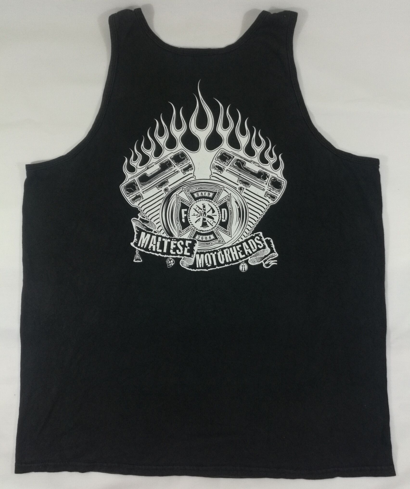 Vintage Vintage Maltese Motorheads Tank Top Size US XL / EU 56 / 4 - 1 Thumbnail