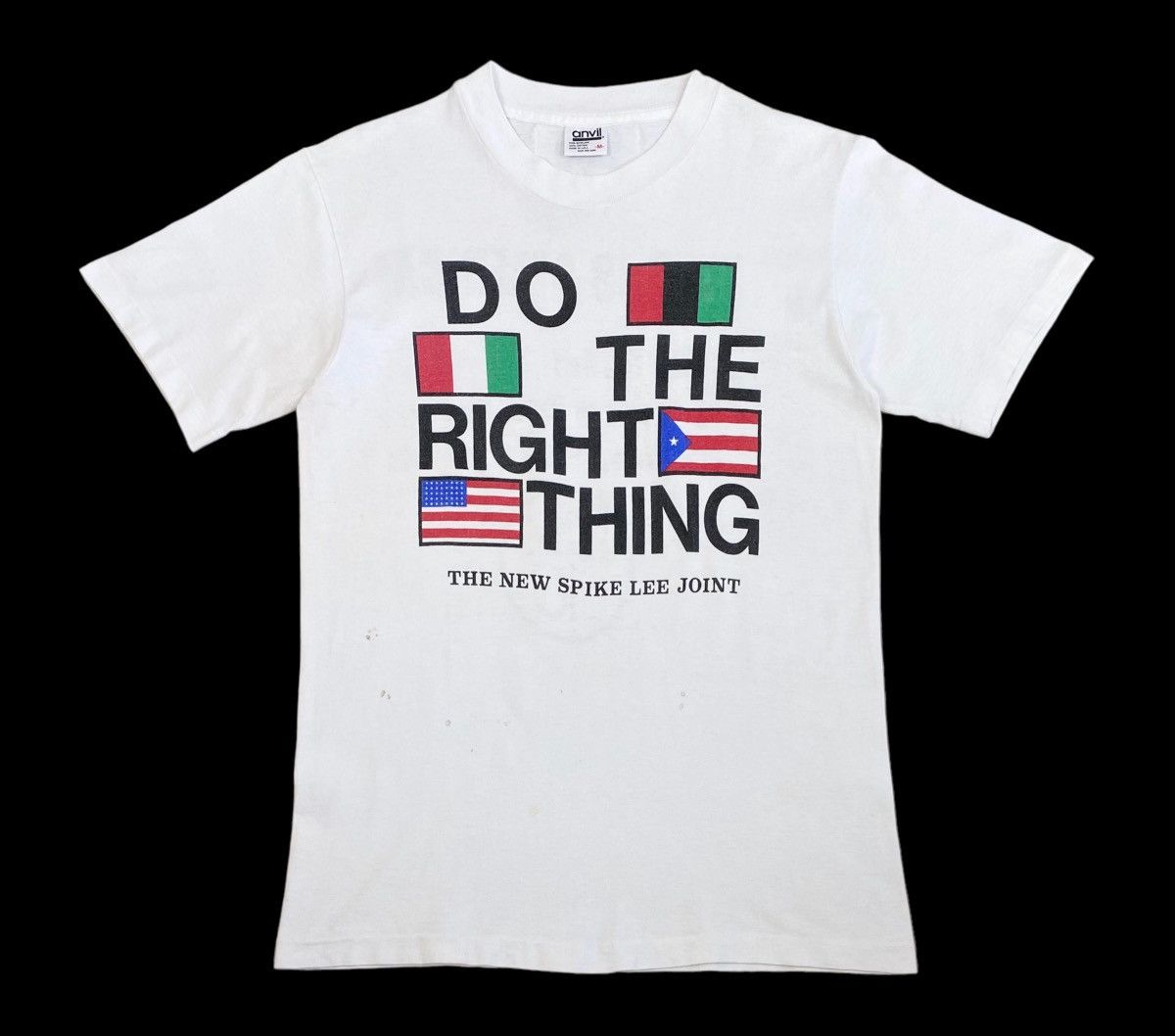 image of 1990X Clothing x Vintage 90's Vintage 40 Acres And A Mule Spike Lee Single Stitch Tee in White (Siz