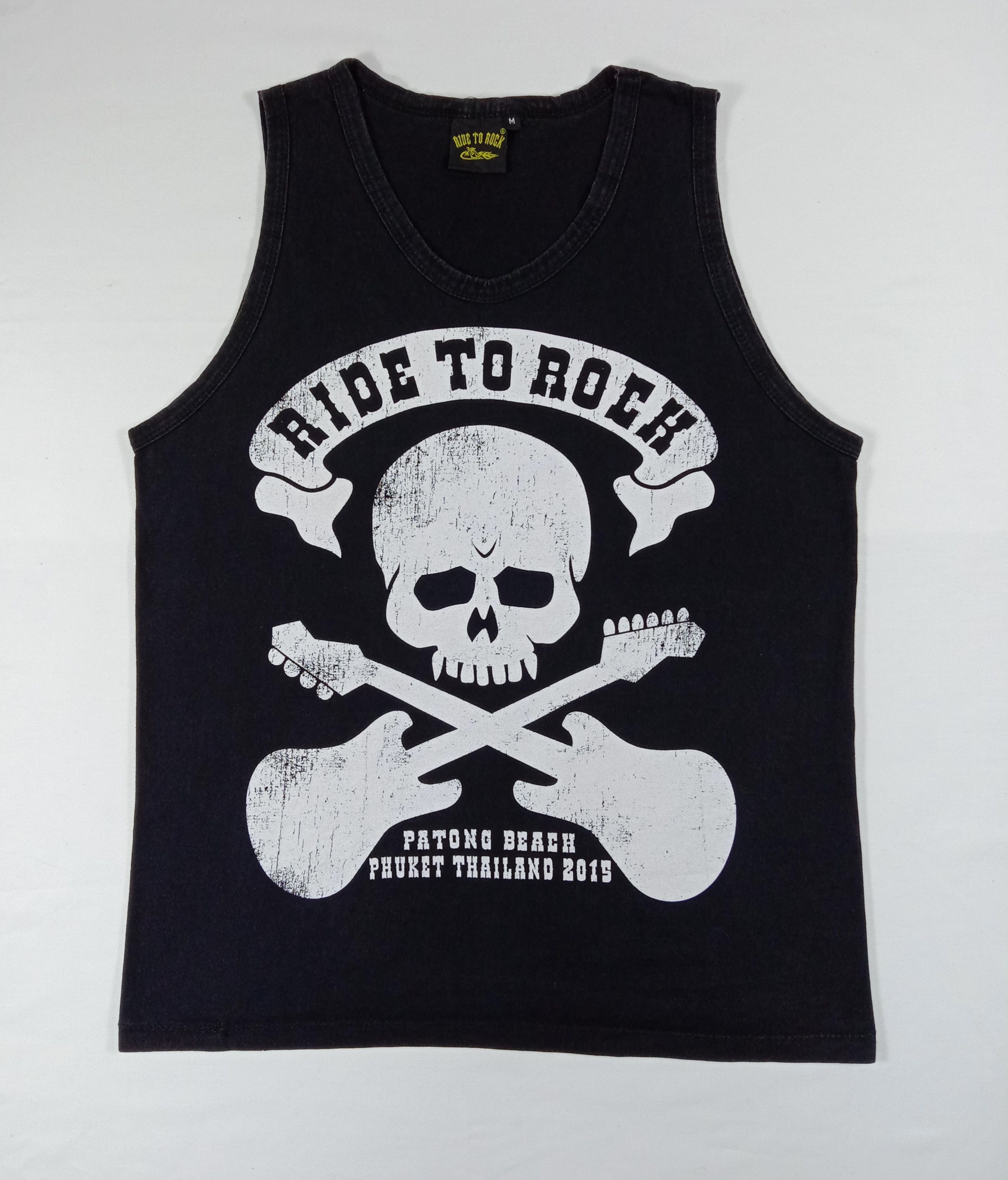 Vintage Vintage Ride To Rock Patong Thailand 2015 Tan Top Size US M / EU 48-50 / 2 - 3 Thumbnail